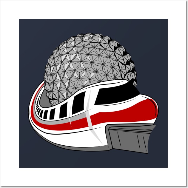 Monorail To Tomorrow Wall Art by DeepDiveThreads